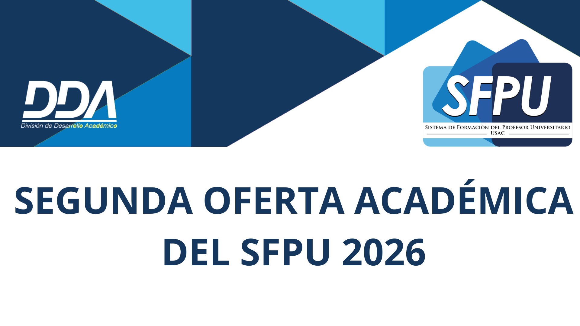 Segunda Oferta Académica del SFPU 2026