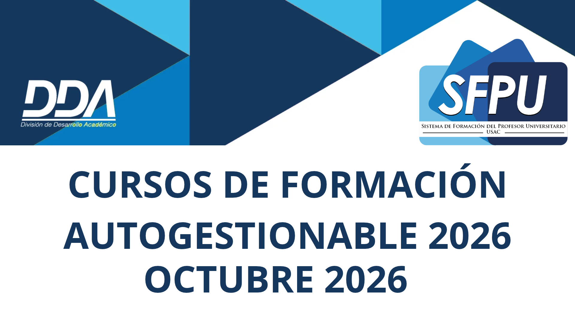 Curso de Formación Autogestionable OCTUBRE 2026